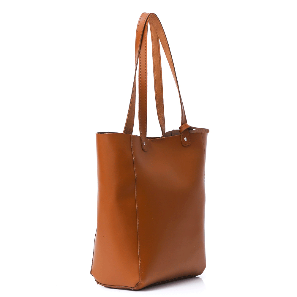 Дамска чанта от естествена кожа модел Lora brown