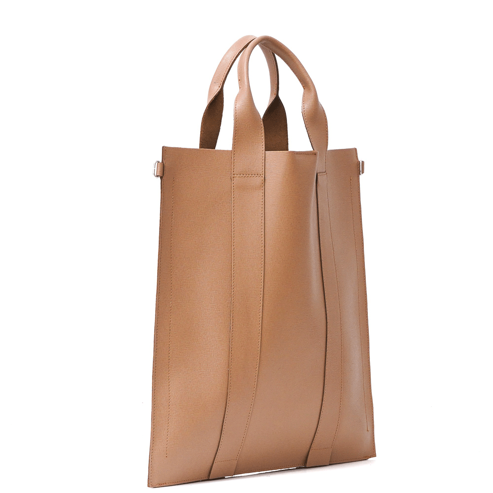 Елегантна чанта от естествена кожа модел Melanie lt brown 