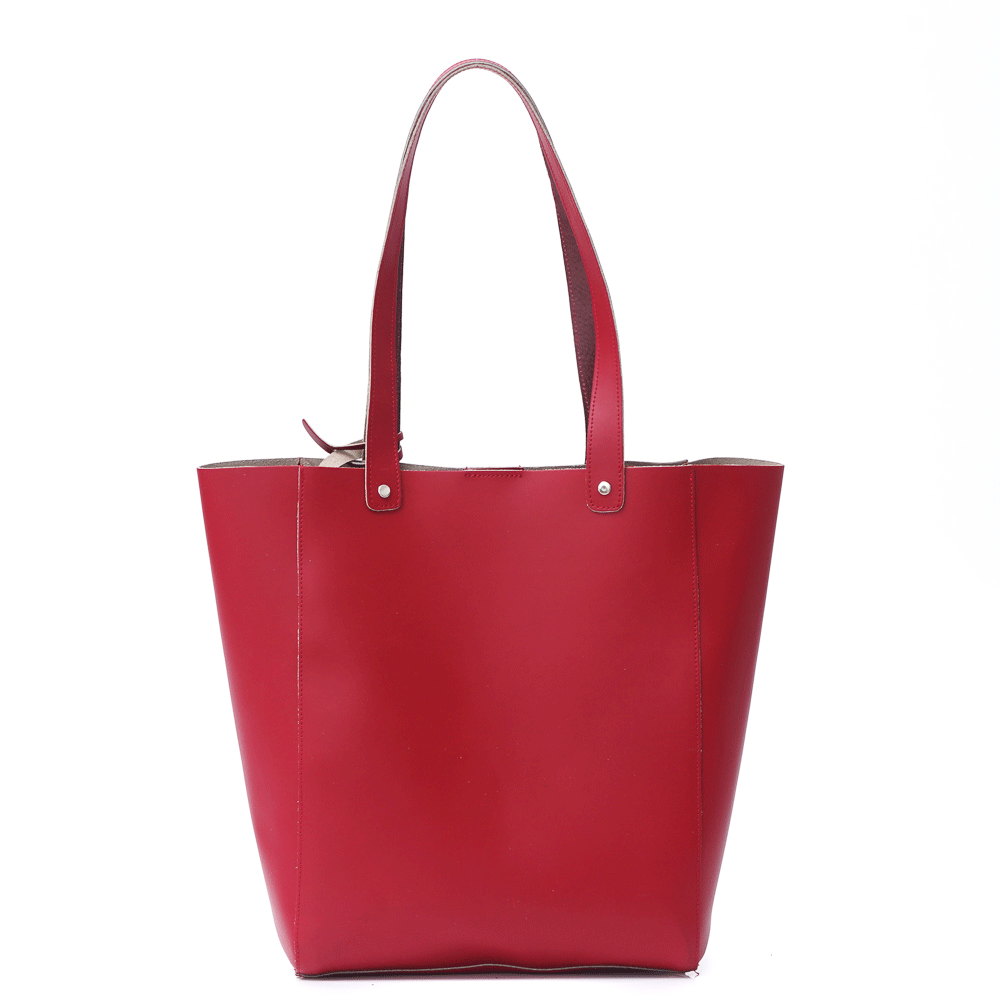 Дамска чанта от естествена кожа модел Lora rosso k