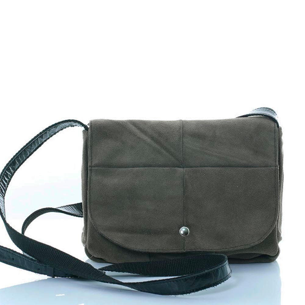 Дамска чанта от естествена кожа модел NAOMI dk taupe