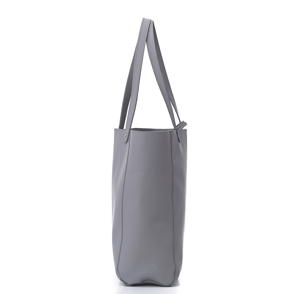 Дамска чанта от естествена кожа модел Lora grigio mat