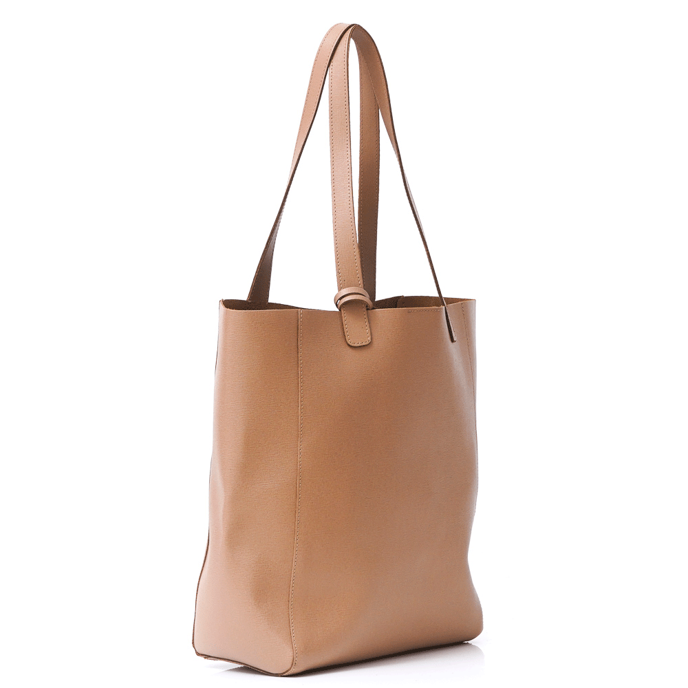 Дамска чанта от естествена кожа модел Lora lt brown