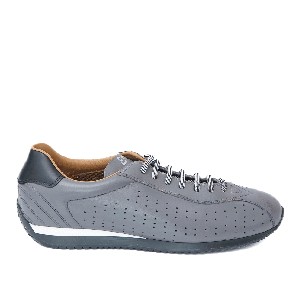 Мъжки обувки от естествена кожа модел BIKE/3 grigio