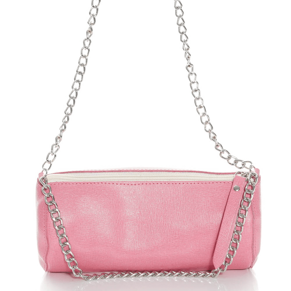 Малка чантичка от естествена кожа модел Candy pink