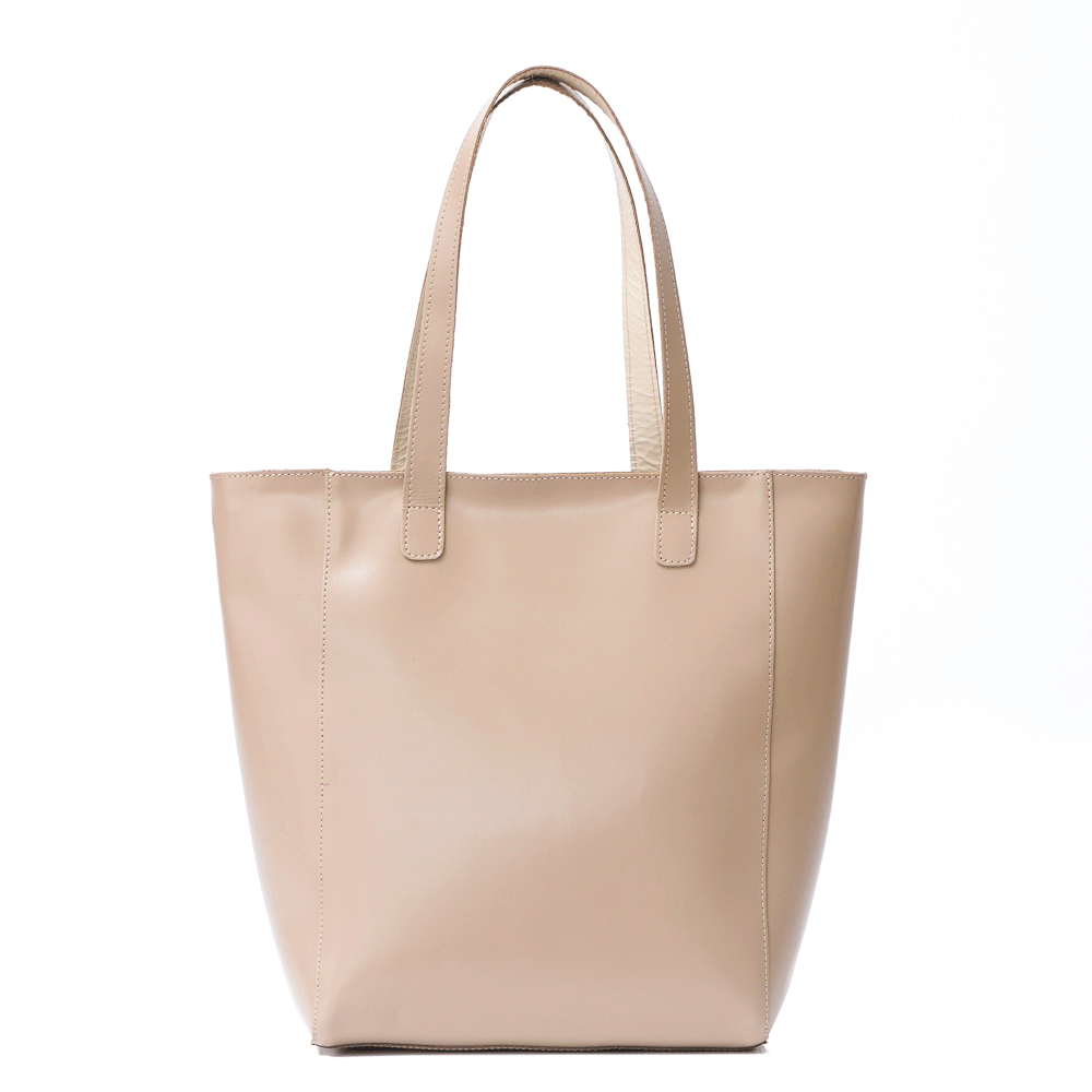 Дамска чанта от естествена италианска кожа модел TAMARA pearl