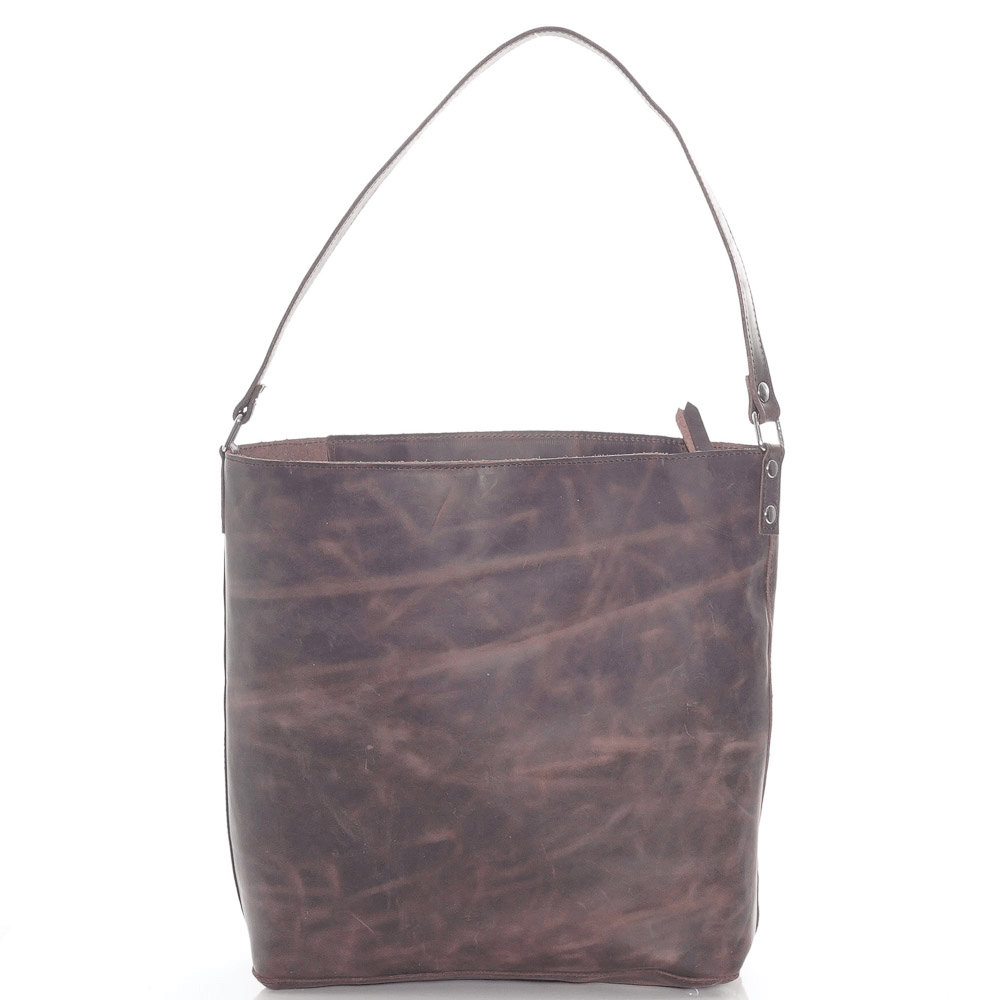 Дамска чанта от естествена кожа модел ADELE brown sq