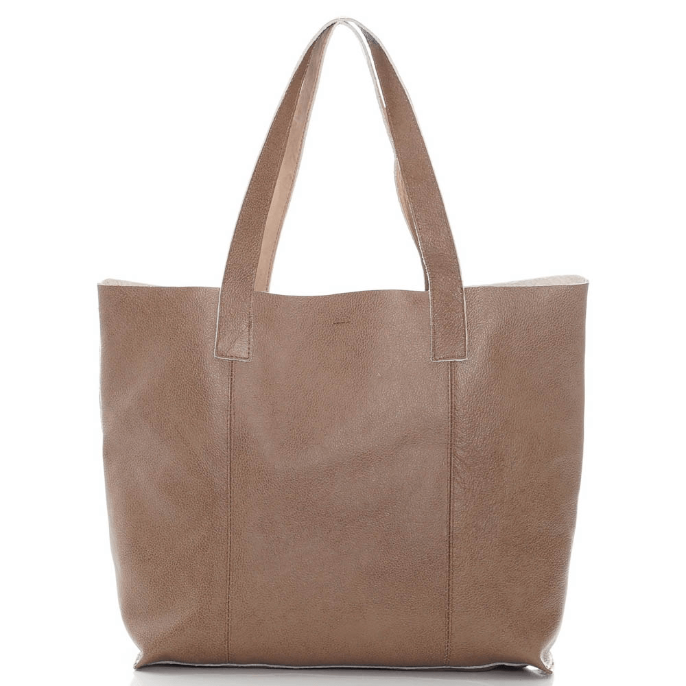 Дамска чанта от естествена кожа модел ESTER lt brown