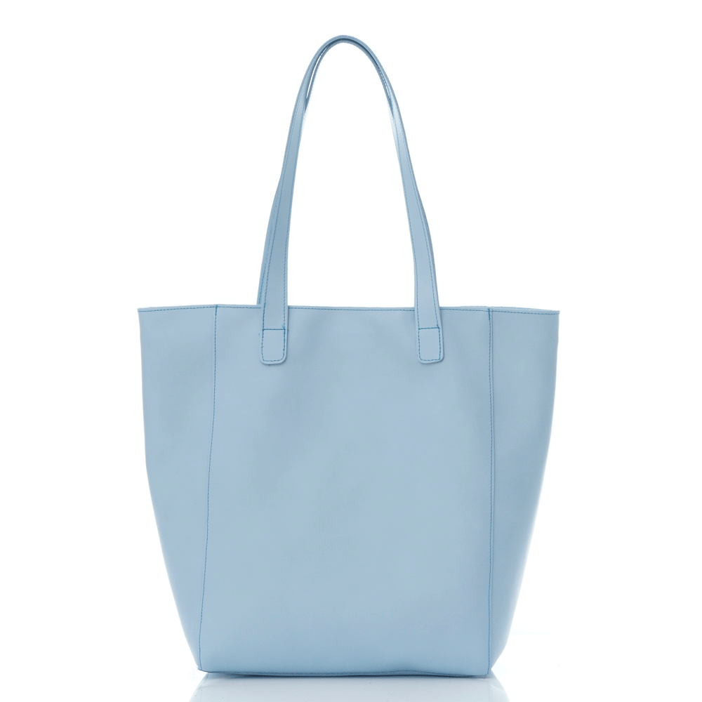 Дамска чанта от естествена италианска кожа модел TAMARA lt blue