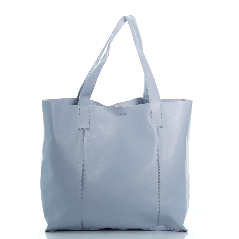 Дамска чанта от естествена кожа модел ESTER bluegrey