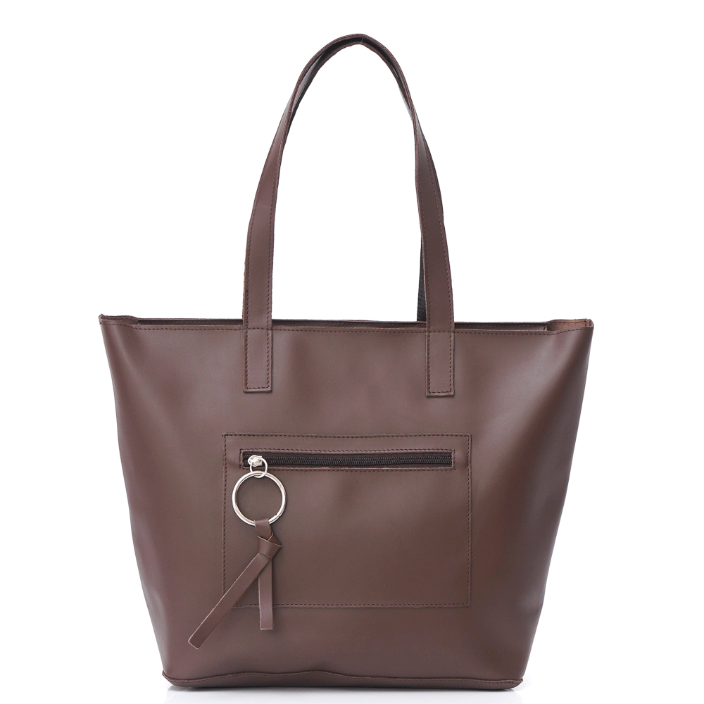 Дамска чанта от естествена кожа модел STELLA brown/1