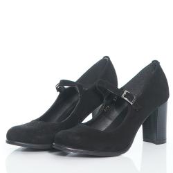 Дамски обувки от естествена кожа модел 20979 black v