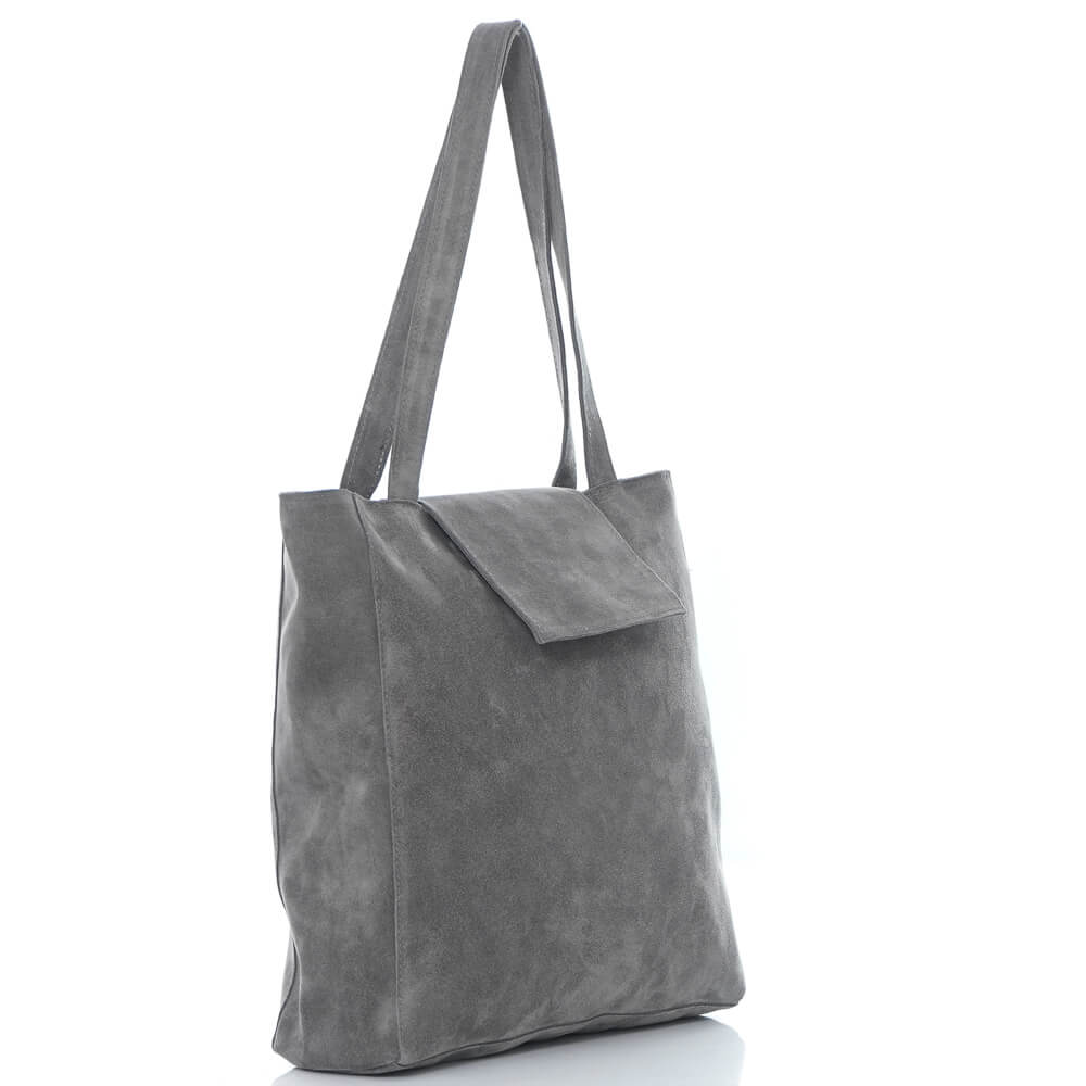 Дамска чанта от естествена кожа модел Aryna grigio v