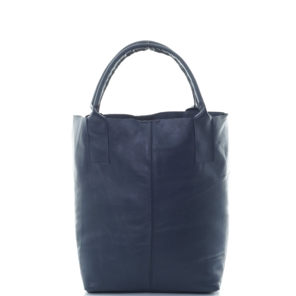 Дамска чанта от естествена кожа модел Martina dark blue