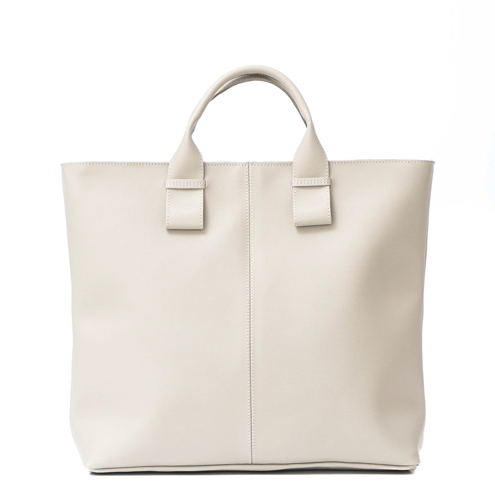 Дамска чанта от естествена кожа модел CARMEN beige/s