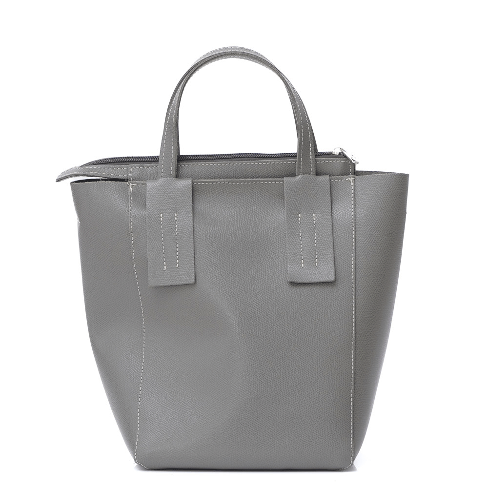 Елегантна чанта от естествена кожа модел Marina grey