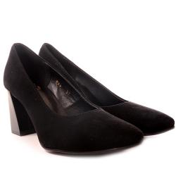 Дамски обувки от естествена кожа модел 20983 black v