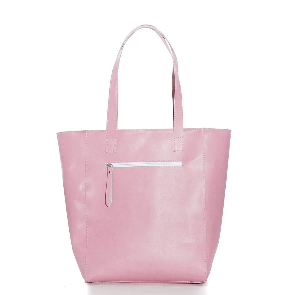 Дамска чанта от естествена италианска кожа модел TAMARA lt rose