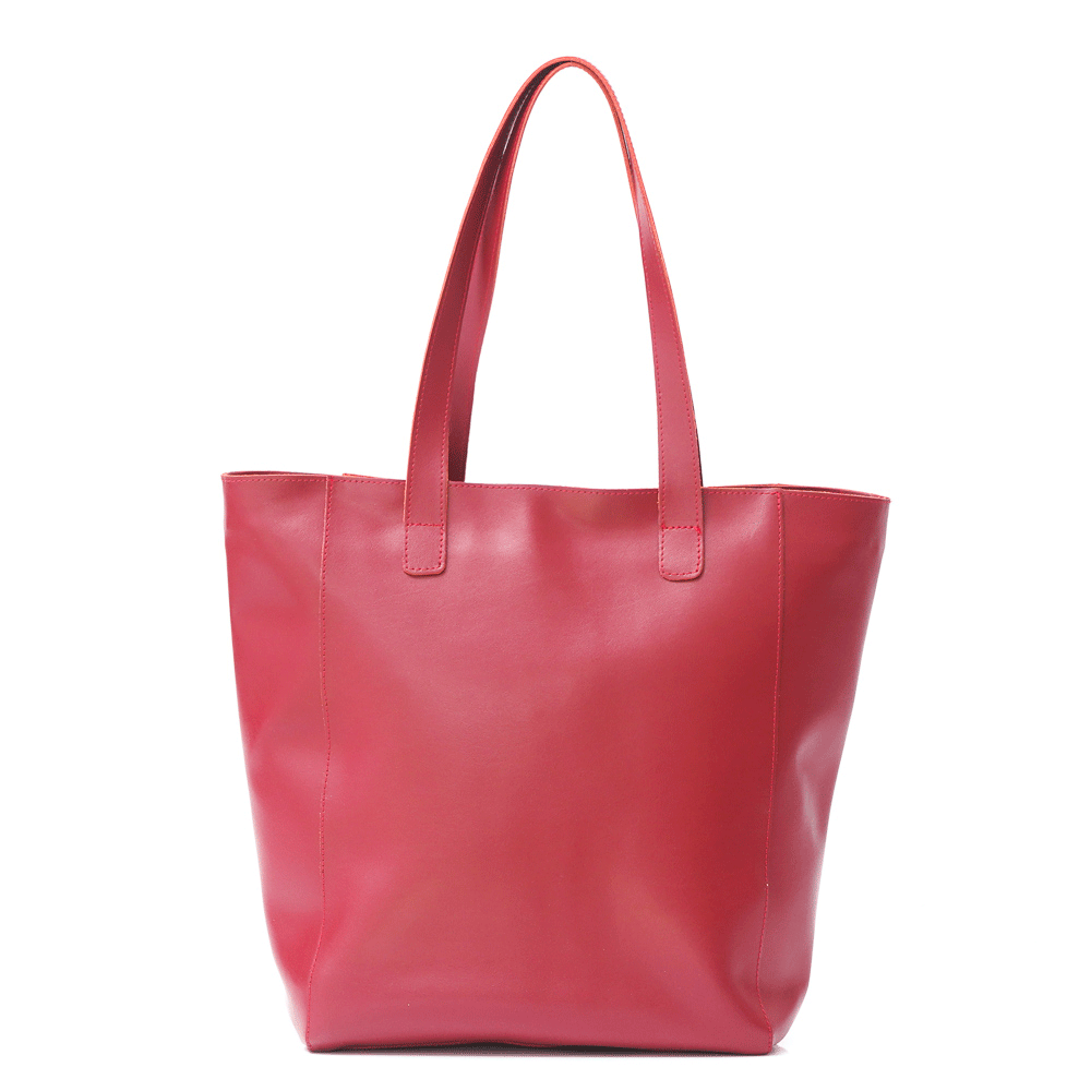 Дамска чанта от естествена италианска кожа модел TAMARA red