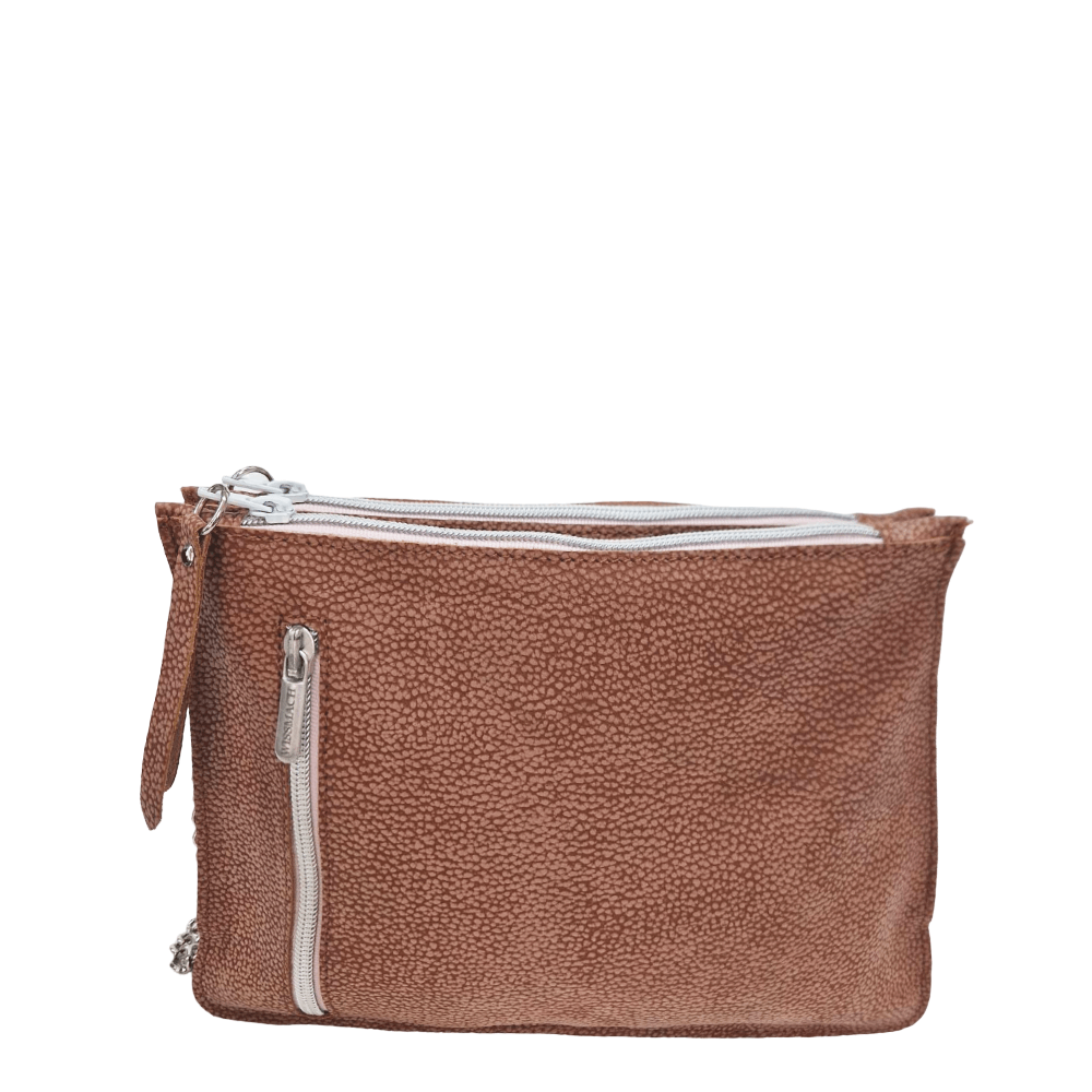 Дамска чанта от естествена кожа модел Kleo brown spo