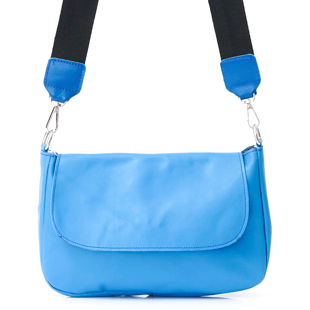 Дамска чанта от естествена кожа модел Camey blue/1