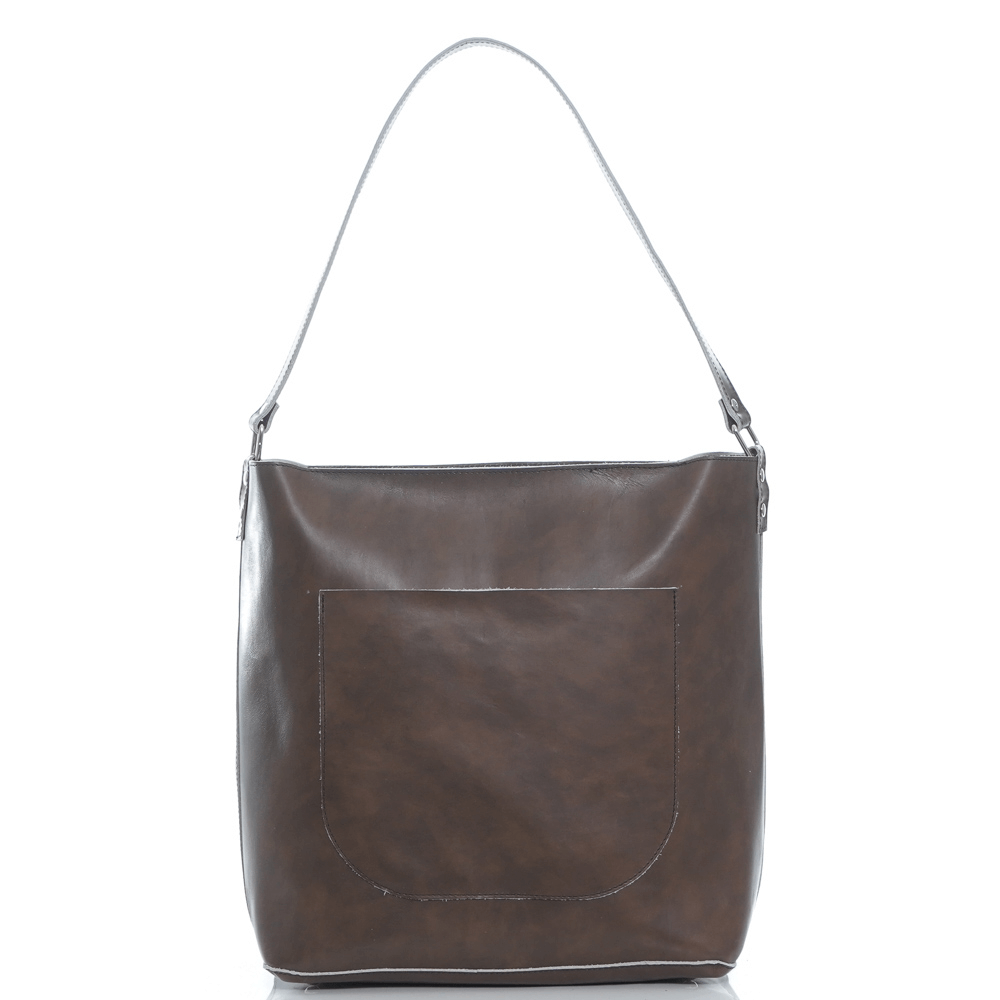 Дамска чанта от естествена кожа модел Sonya brown spo