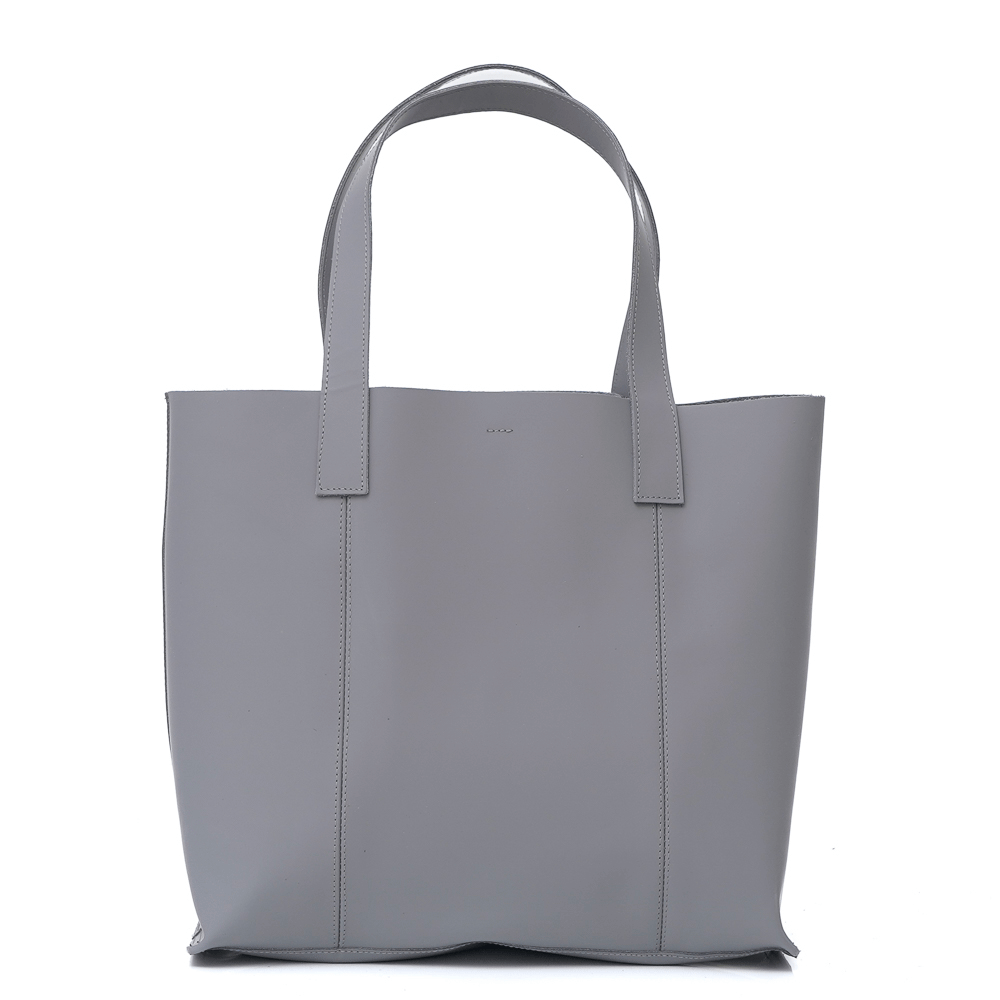 Дамска чанта от естествена кожа модел ESTER grey