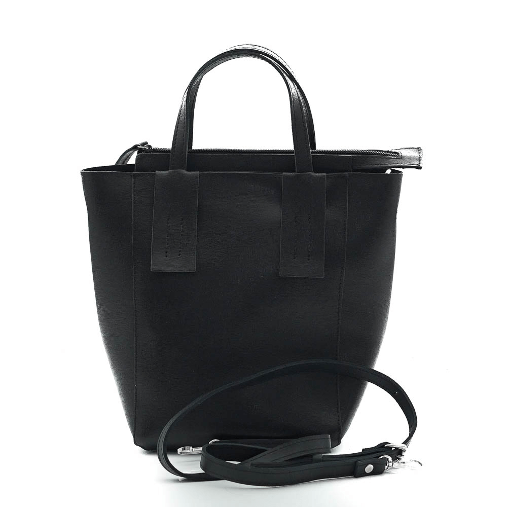 Елегантна чанта от естествена кожа модел Marina nero k