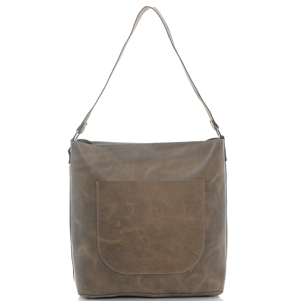 Дамска чанта от естествена кожа модел Sonya lt brown