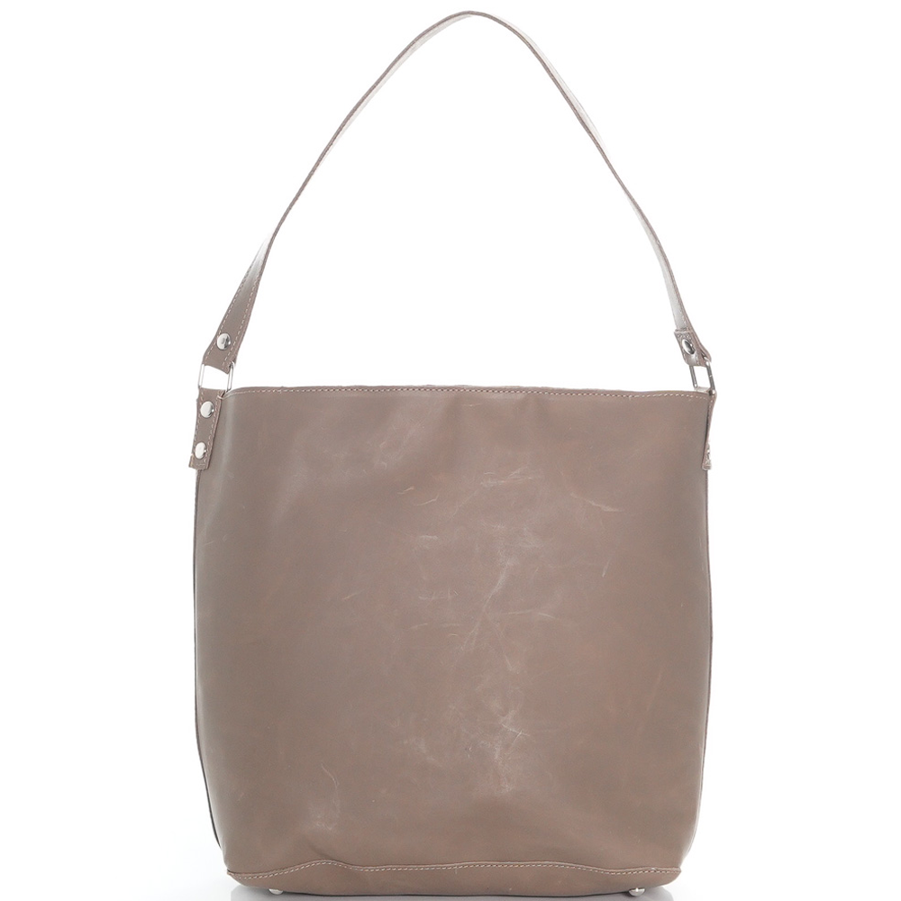 Дамска чанта от естествена кожа модел ADELE lt brown