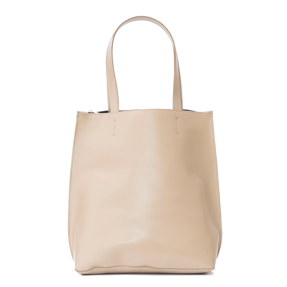 Дамска чанта от естествена кожа модел GALA lt beige
