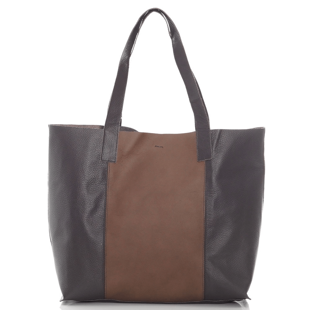Дамска чанта от естествена кожа модел ESTER brown/br