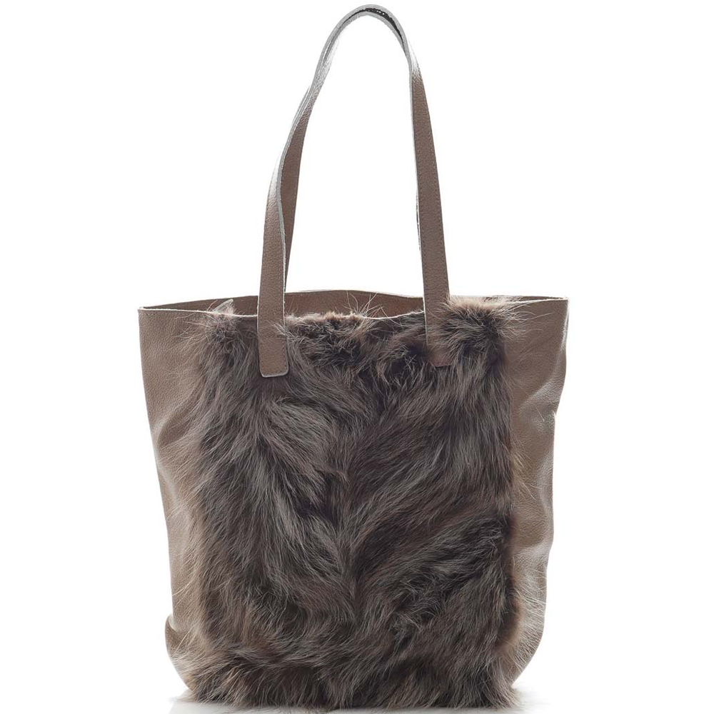 Дамска чанта от естествена италианска кожа модел TAMARA brown lux