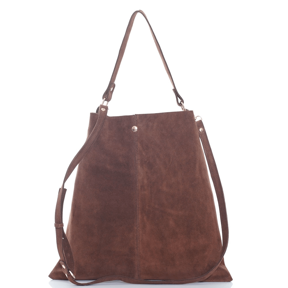 Дамска чанта от естествена кожа модел LEA brown v