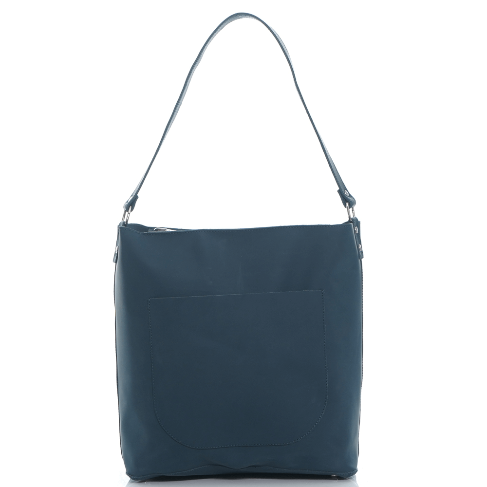 Дамска чанта от естествена кожа модел Sonya blue