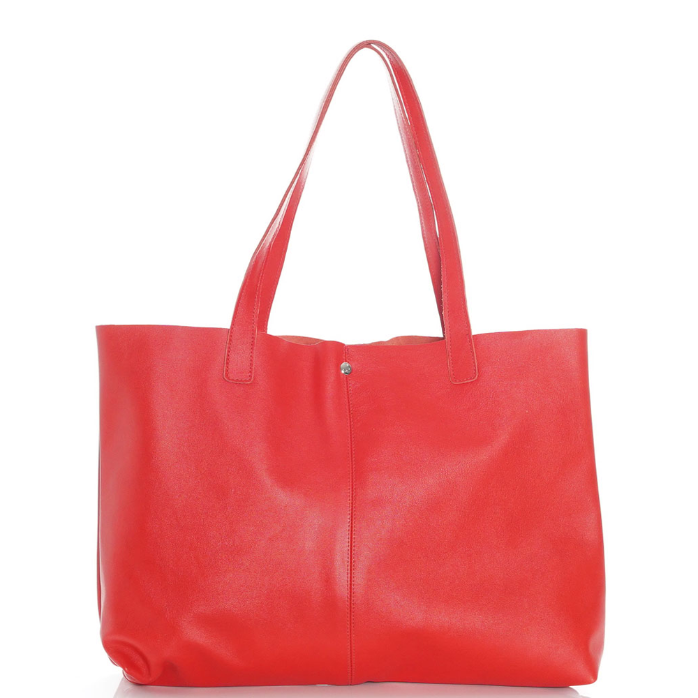 Дамска чанта от естествена кожа модел Martina grand red
