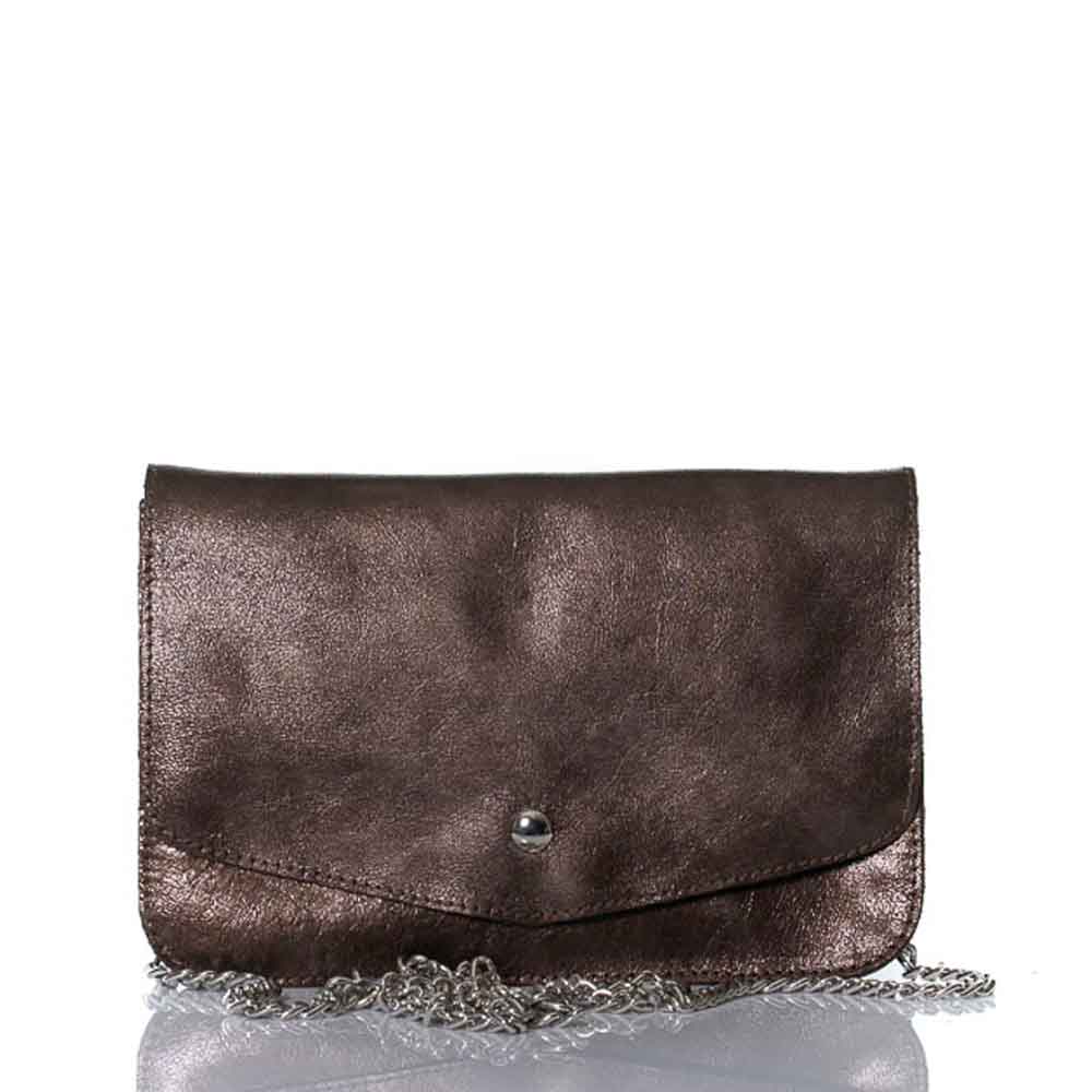 Дамска чанта от естествена кожа модел Lolly bronze/1